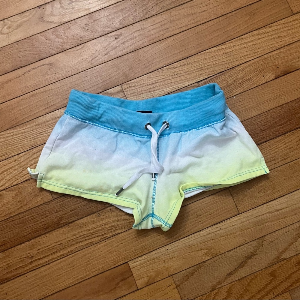Ombre Blue and Yellow Shorts